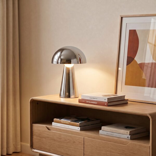 Lampade da tavolo Lindby, Nevijo, dimmerabile, Metallizzato, Soggiorno, Metallo, Moderno