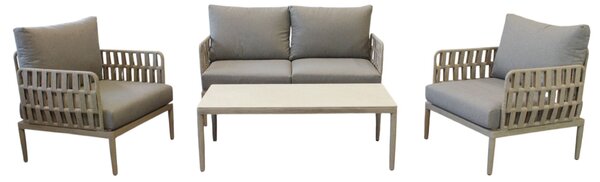 CASCADA - salotto outdoor con struttura in alluminio grigio chiaro, antracite o naturale