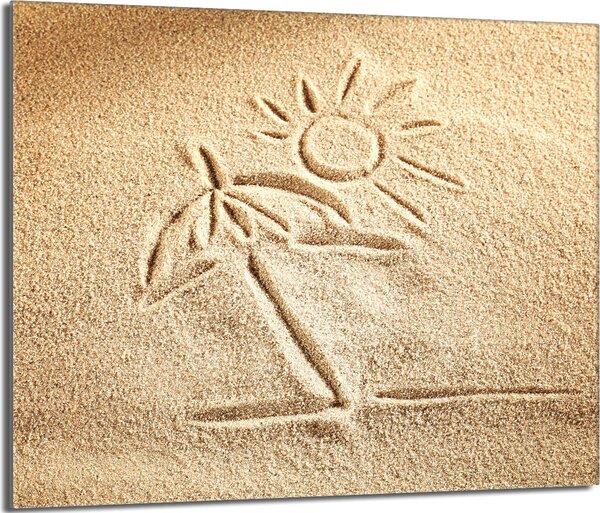Piastra di copertura per fornelli 60x52 Piastra di copertura per piano cottura in Vetroceramica Piastra di vetro decorativa Tagliere, beige spiaggia