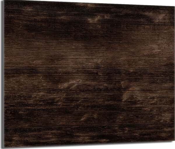Piano cottura 60x52 Coperchio in Vetroceramica Paraspruzzi Piatto in vetro Tagliere decorativo, legno Marrone