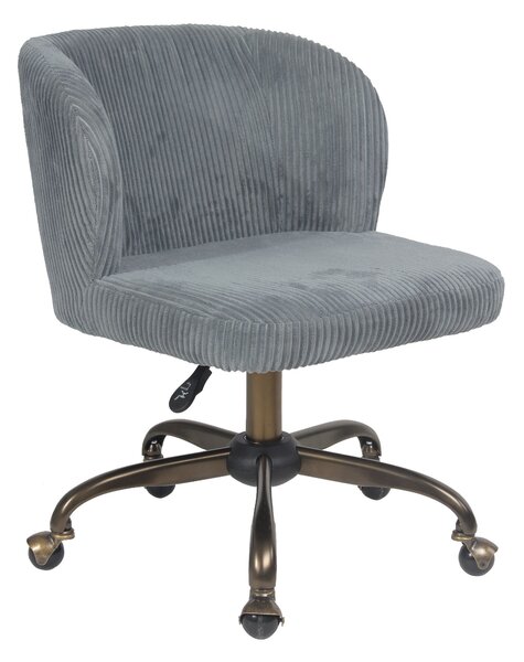 Sedia da ufficio Casadolce VELVET, 53x56x71/81 cm, grigio, girevole e regolabile in altezza