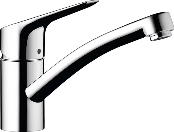 Miscelatore da cucina Hansgrohe, finitura cromata, design moderno
