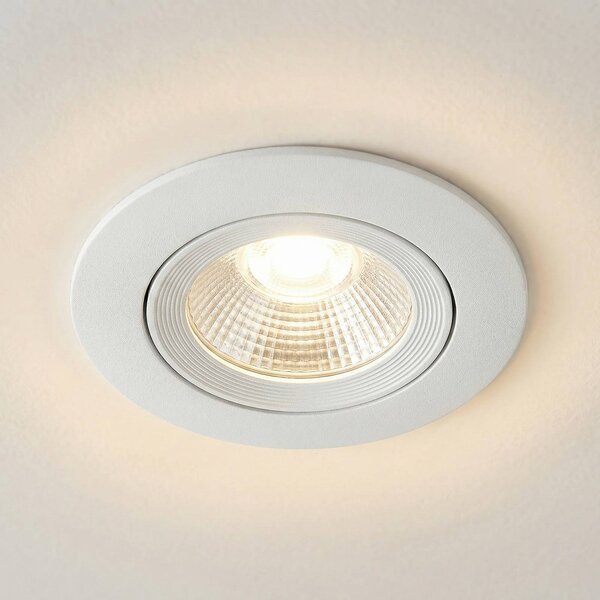 Sigor LED spot da incasso a soffitto Diled, Ø 8,5 cm, 6 W, 3.000 K, bianco dimmerabile, Bianco / Opale, Soggiorno / Sala da pranzo, Alluminio, Moderno