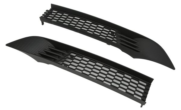 2PCS griglia anteriore maglia nero brillante paraurti griglia di sfiato sostituzione per Tesla Model Y 2020-2023