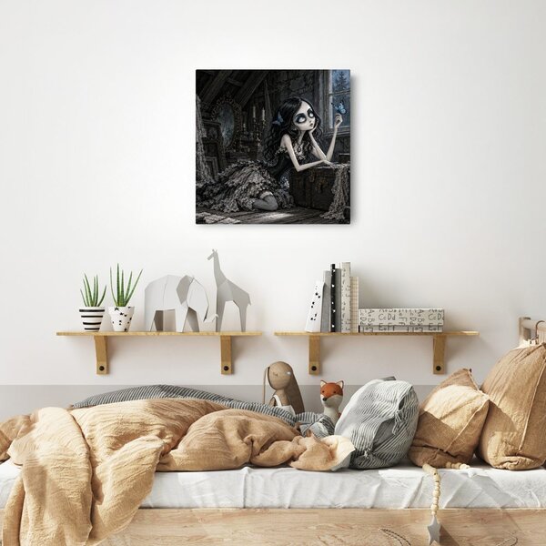 Quadro su tela – Sogni lunari di una ragazza oscura