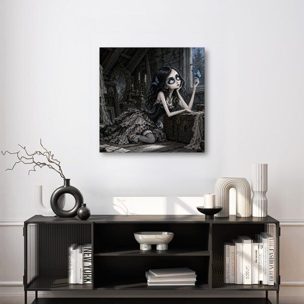 Quadro su tela – Sogni lunari di una ragazza oscura