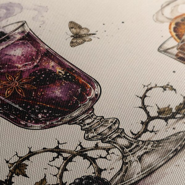 Quadro su tela – Cocktail alle more con arancia