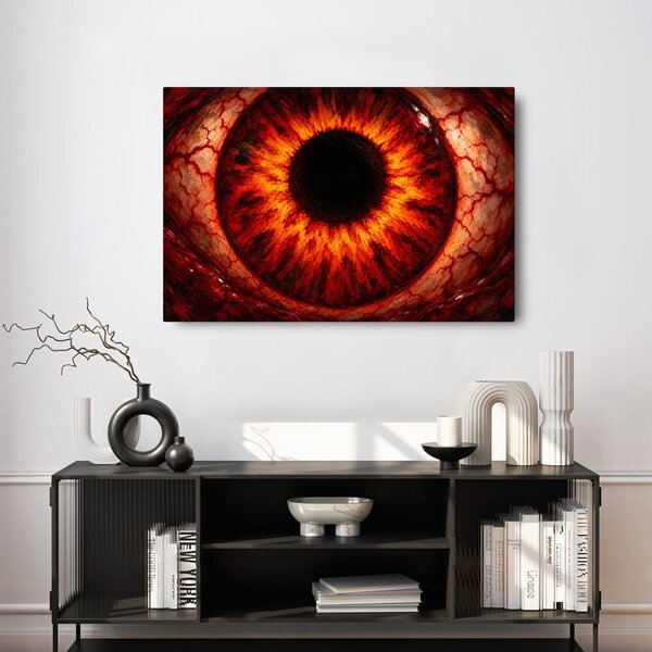 Quadro su tela – Occhio di fuoco rosso