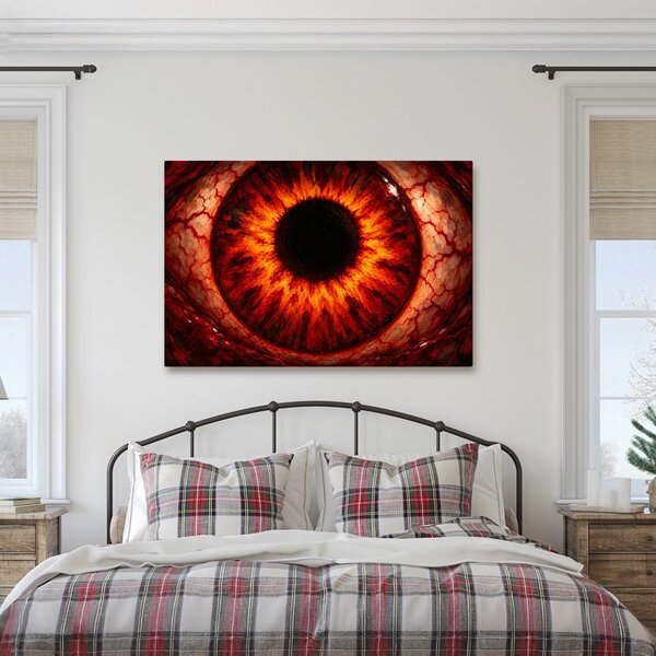 Quadro su tela – Occhio di fuoco rosso
