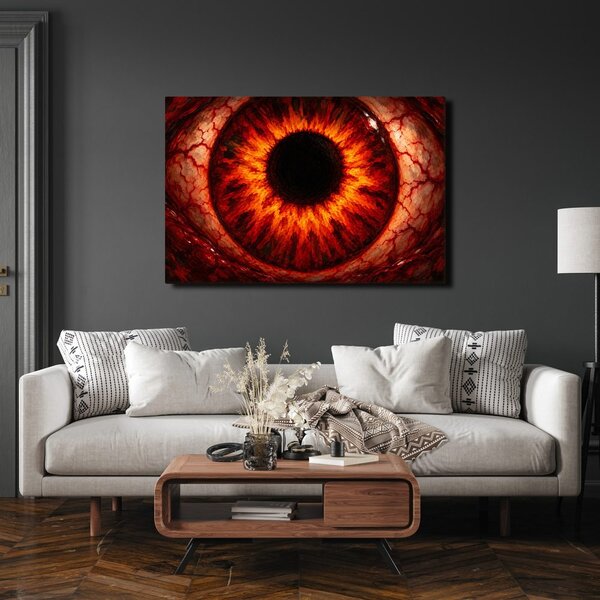 Quadro su tela – Occhio di fuoco rosso