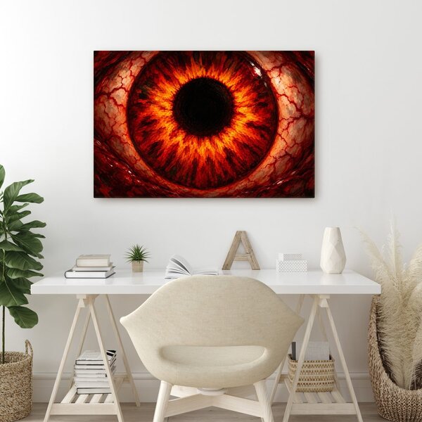 Quadro su tela – Occhio di fuoco rosso