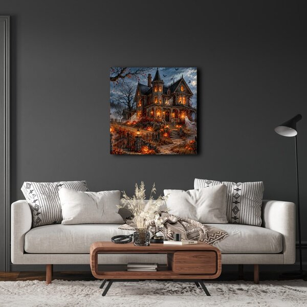 Quadro su tela – Casa di Halloween con fantasmi