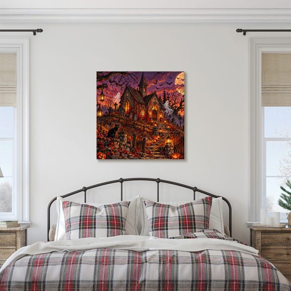 Quadro su tela – Cimitero di Halloween presso la cappella
