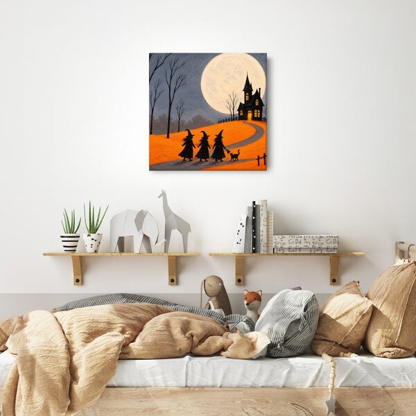 Quadro su tela – Sentiero notturno verso la casa delle streghe