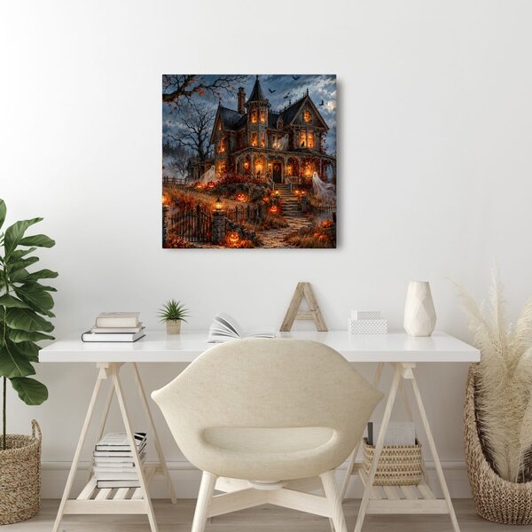 Quadro su tela – Casa di Halloween con fantasmi