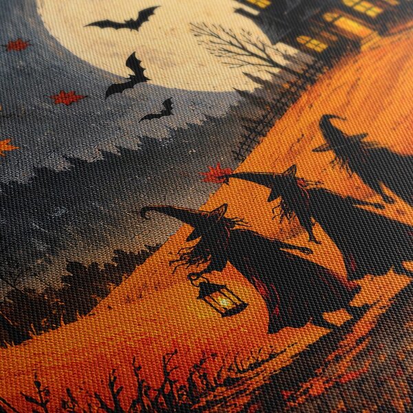Quadro su tela – Sentiero di Halloween verso la casa oscura