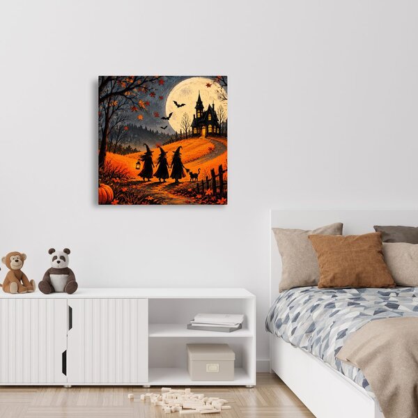 Quadro su tela – Sentiero di Halloween verso la casa oscura