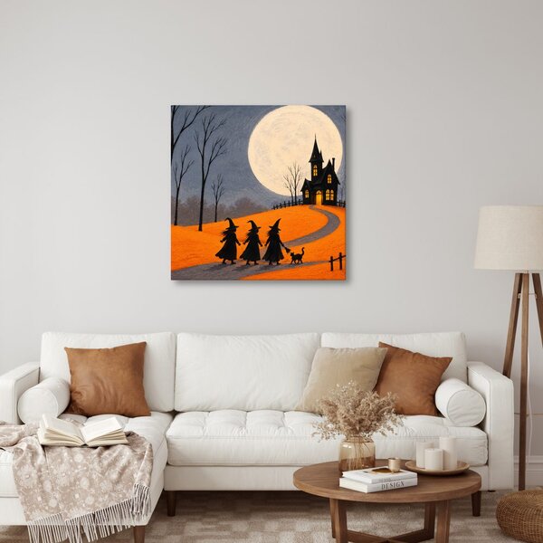 Quadro su tela – Sentiero notturno verso la casa delle streghe