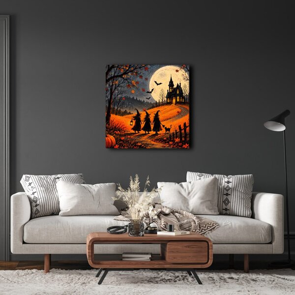 Quadro su tela – Sentiero di Halloween verso la casa oscura