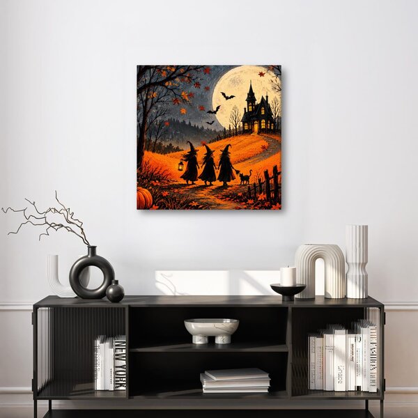 Quadro su tela – Sentiero di Halloween verso la casa oscura