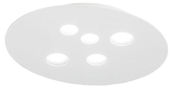 Lampada a Soffitto LUNA P/M 5xGX53 Max 5x8W Bianco - Struttura in Metallo e Diffusore in Alluminio - Gea Luce - Illuminazione per Interni