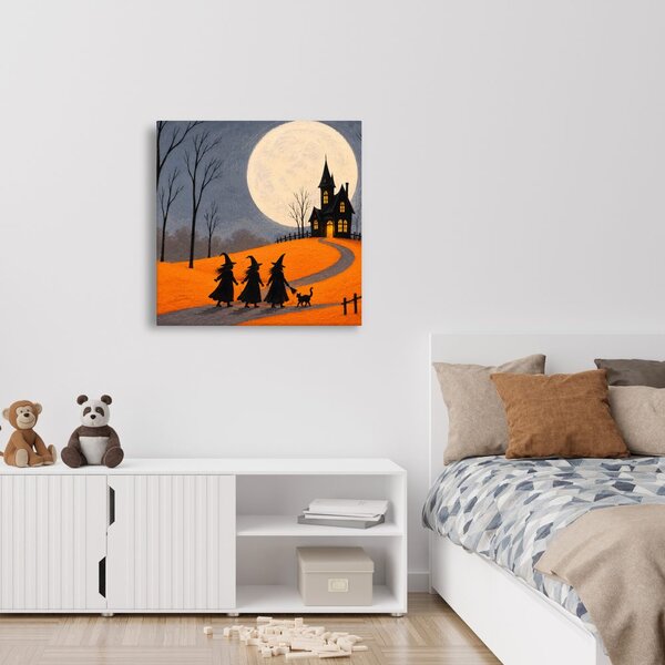 Quadro su tela – Sentiero notturno verso la casa delle streghe