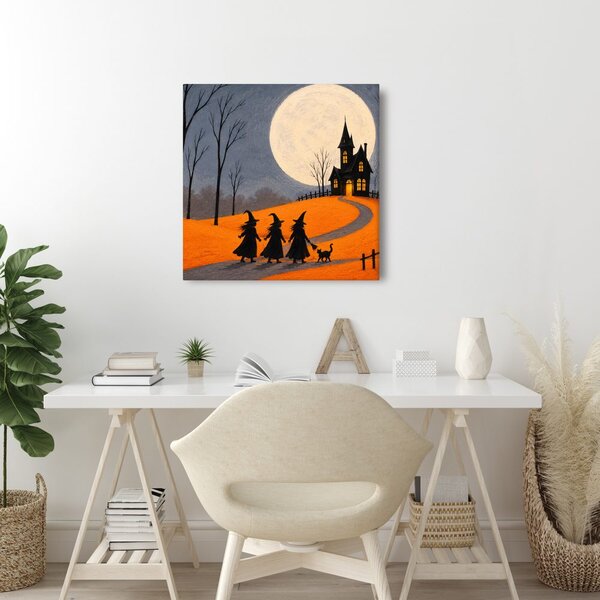Quadro su tela – Sentiero notturno verso la casa delle streghe