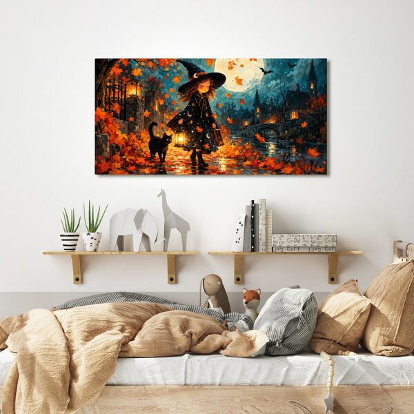 Quadro su tela – Ragazza magica con lanterna
