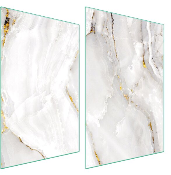 Piastre copri fornelli 2 pezzi 35x52 Copri piano cottura in Vetroceramica tagliere in vetro marmo avorio