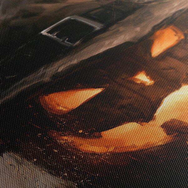 Quadro su tela – Zucca di Halloween luminosa