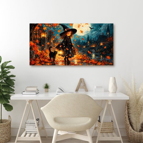 Quadro su tela – Ragazza magica con lanterna