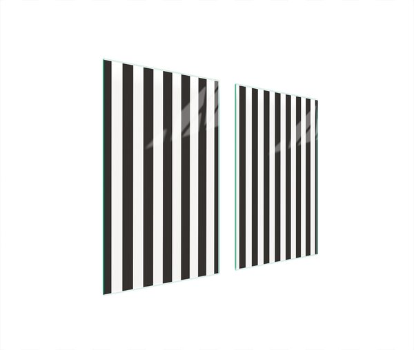 Piastre copri fornelli 2 pezzi 75x52 Copri piano cottura in Vetroceramica tagliere in vetro strisce pezzo