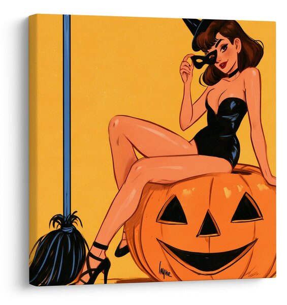 Quadro su tela – Strega con maschera