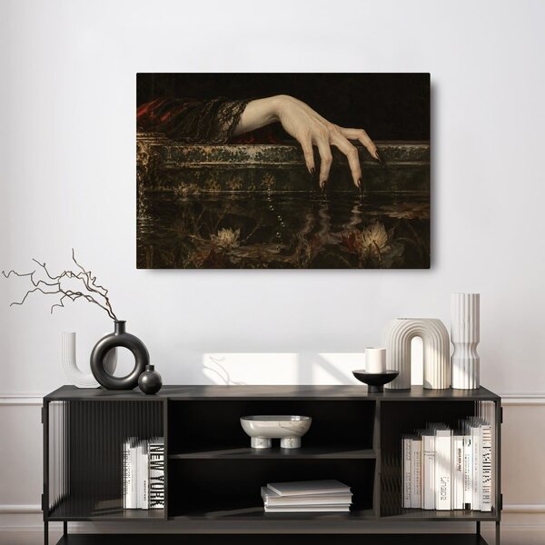 Quadro su tela – Mano oscura sopra l’acqua