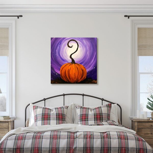 Quadro su tela – Zucca arancione nel vortice