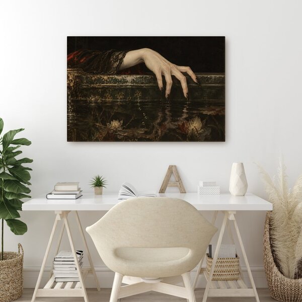 Quadro su tela – Mano oscura sopra l’acqua
