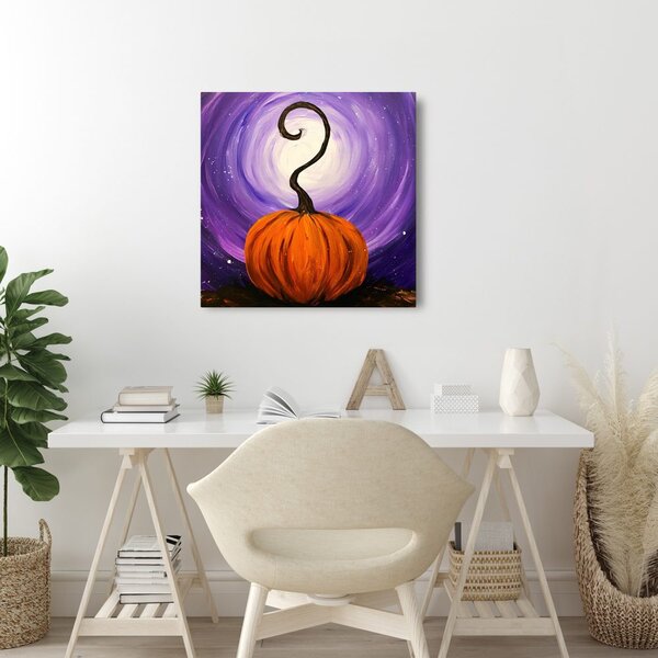 Quadro su tela – Zucca arancione nel vortice