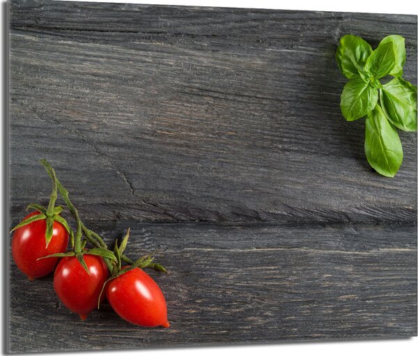 Piastra copri fornelli 60x52 Piastra copri piano cottura in Vetroceramica alzatina in vetro tagliere decorativo, legno di pomodoro