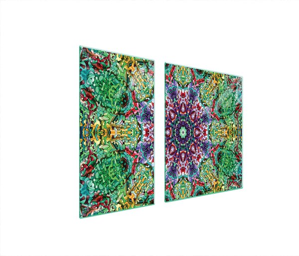 Piastre copri fornelli 2 pezzi 90x52 Copri piano cottura in Vetroceramica tagliere in vetro Pezzi colorati