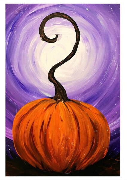 Quadro su tela – Zucca magica nella notte