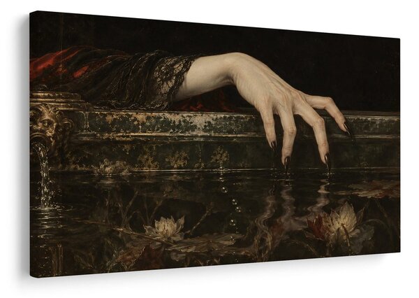 Quadro su tela – Mano oscura sopra l’acqua