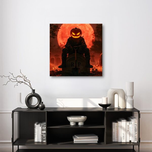 Quadro su tela – Zucca oscura sulla lapide