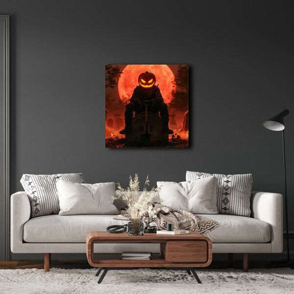 Quadro su tela – Zucca oscura sulla lapide