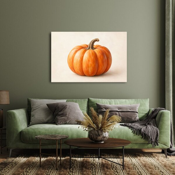 Quadro su tela – Zucca arancione in dettaglio