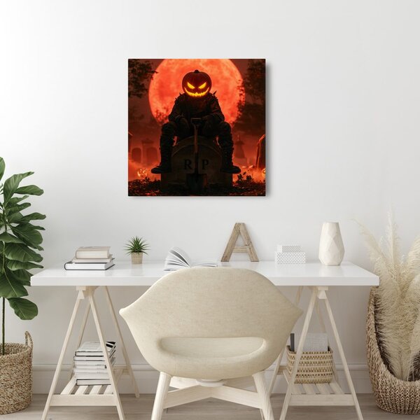Quadro su tela – Zucca oscura sulla lapide