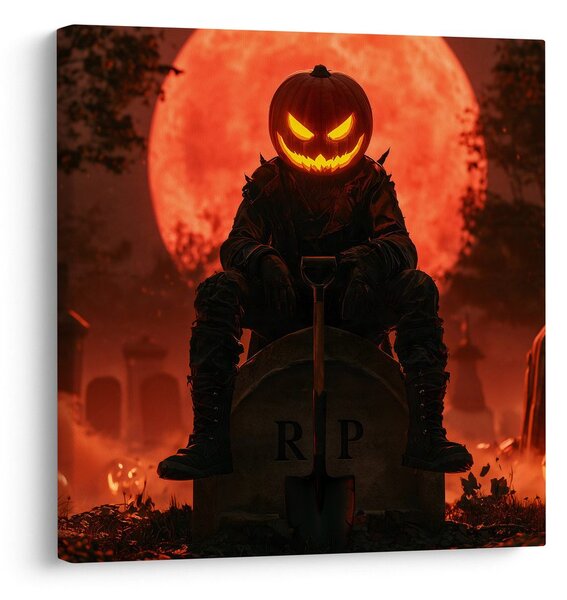 Quadro su tela – Zucca oscura sulla lapide
