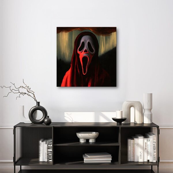Quadro su tela – Figura horror sotto il cielo rosso