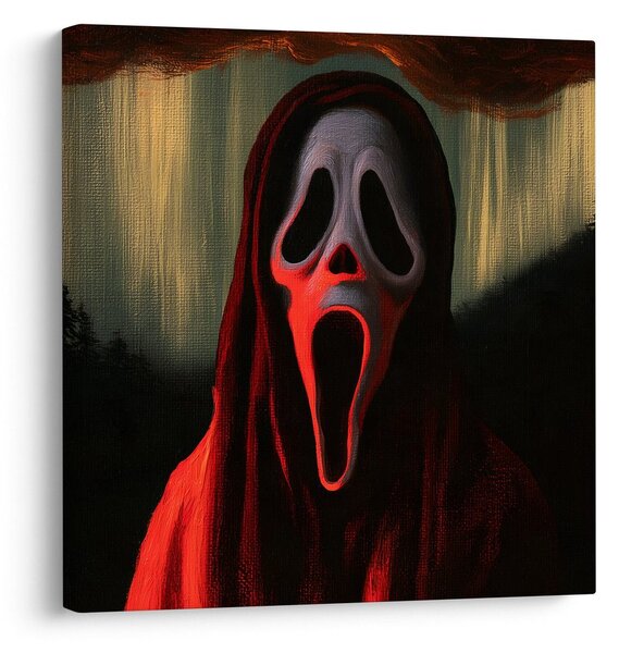 Quadro su tela – Figura horror sotto il cielo rosso