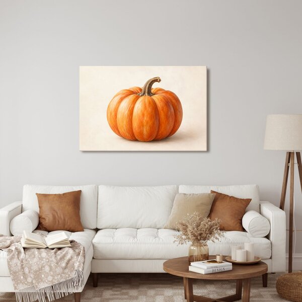 Quadro su tela – Zucca arancione in dettaglio