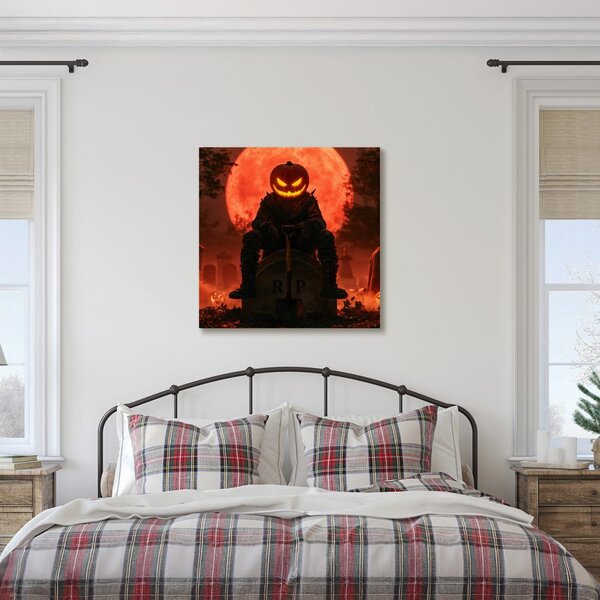 Quadro su tela – Zucca oscura sulla lapide